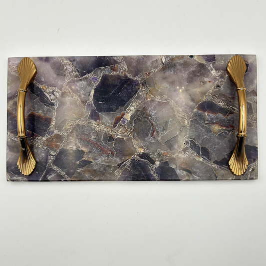 Amethyst Tray with handle