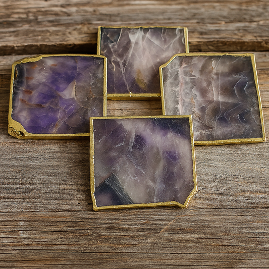 Amethyst square coaster