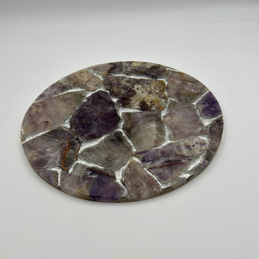 Amethyst with Silver Shimmer Platter