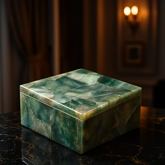 Green Agate  Jewelry Box