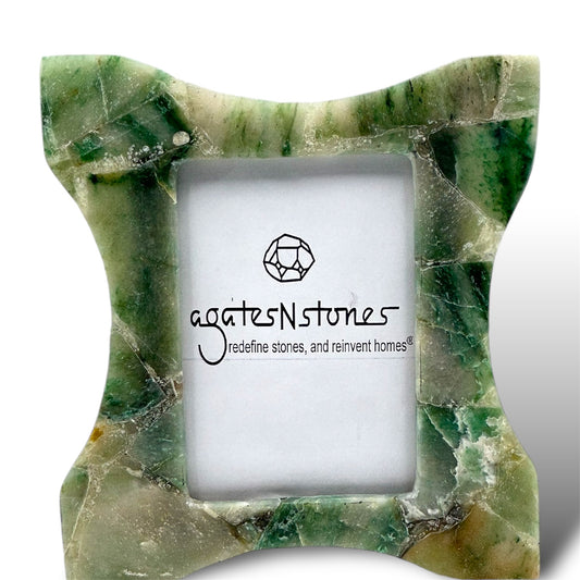 Green Aventurine Open Edge Shape Photo Frame