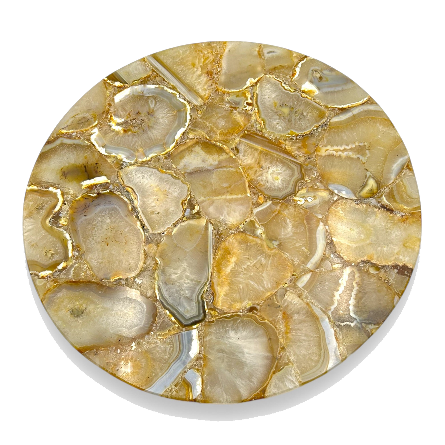 Yellow agate Round Platter
