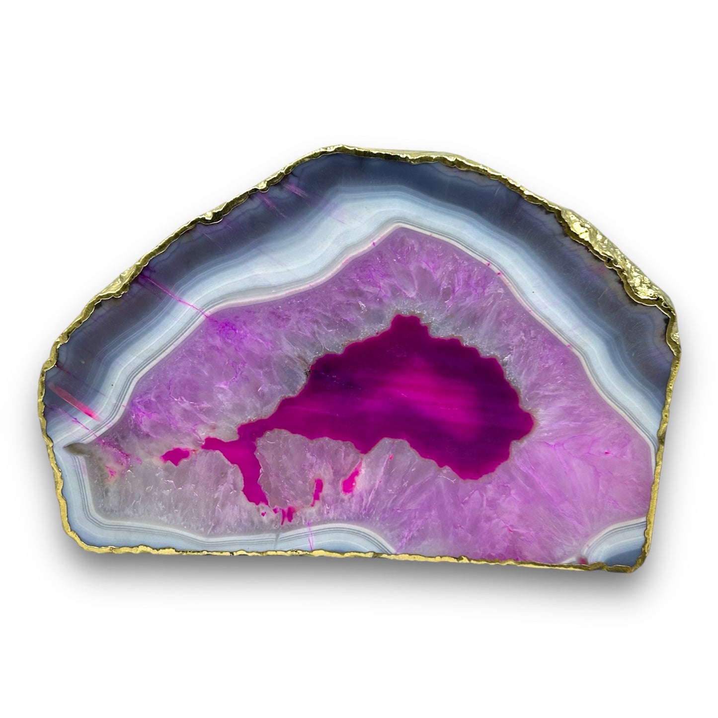 Pink Agate with Grey Border Platter