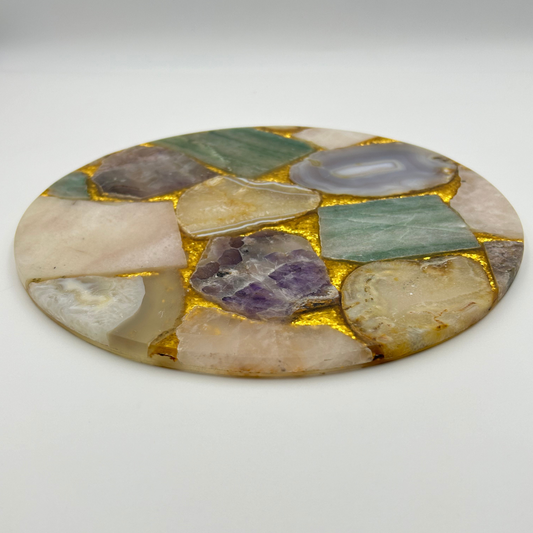 Mix Agate with Golden Shimmer Platter