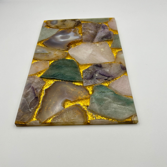 Mix Agate with Golden Shimmer Tray