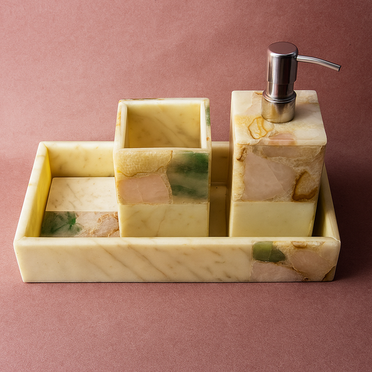 Mix agate with marble Bath Set