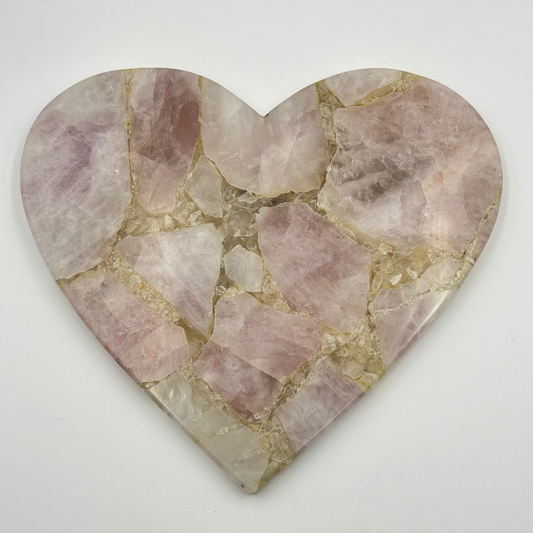 Rose Quartz Heart Shape Platter