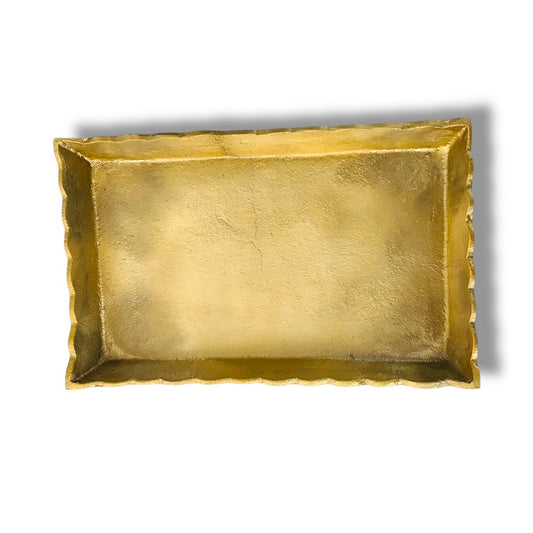 Rectangle Shape Design Metal Platter Tray