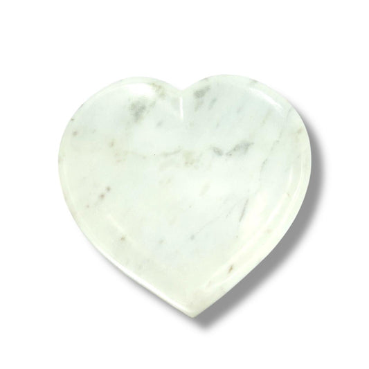 Banswara White Marble Heart Shaped Cheeseboard