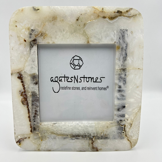 Whie Agate Photo Frame