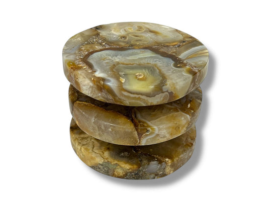 Yellow Agate Candle Stand