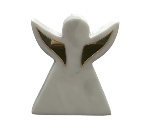 Banswara White Marble & S.S. Ghost Figural Decor