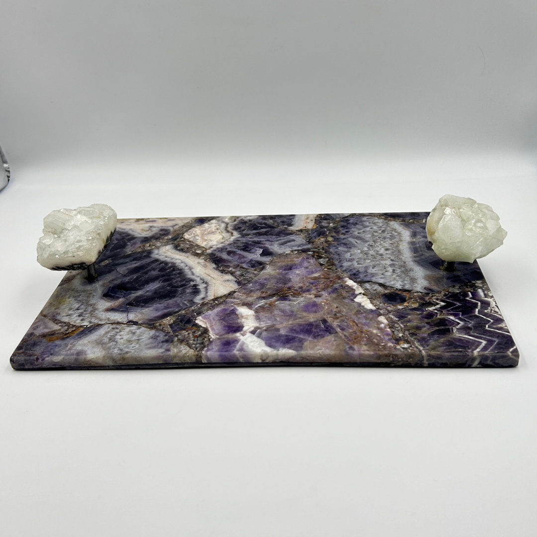 Amethyst Tray with Mineral Handle