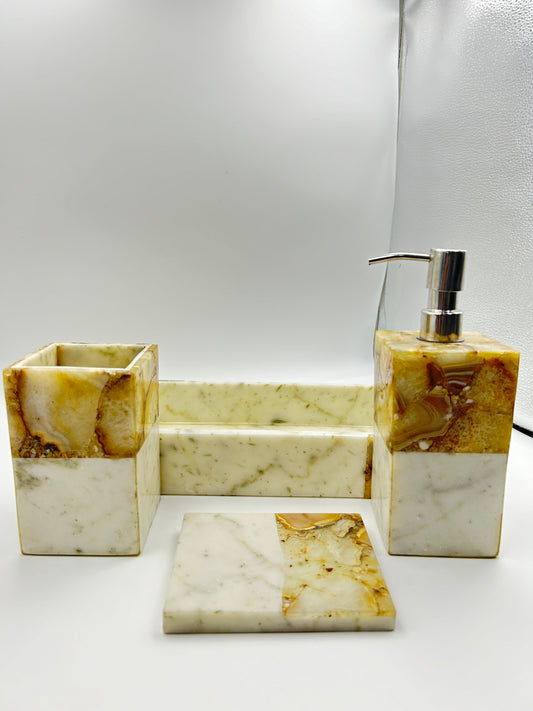 Yellow Agate With Marble