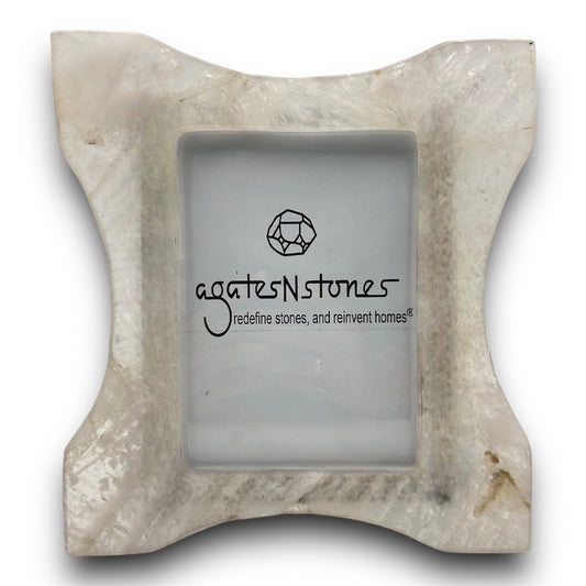 White Agate Photo Frame