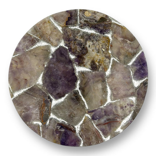 Amethyst with Silver Shimmer Platter