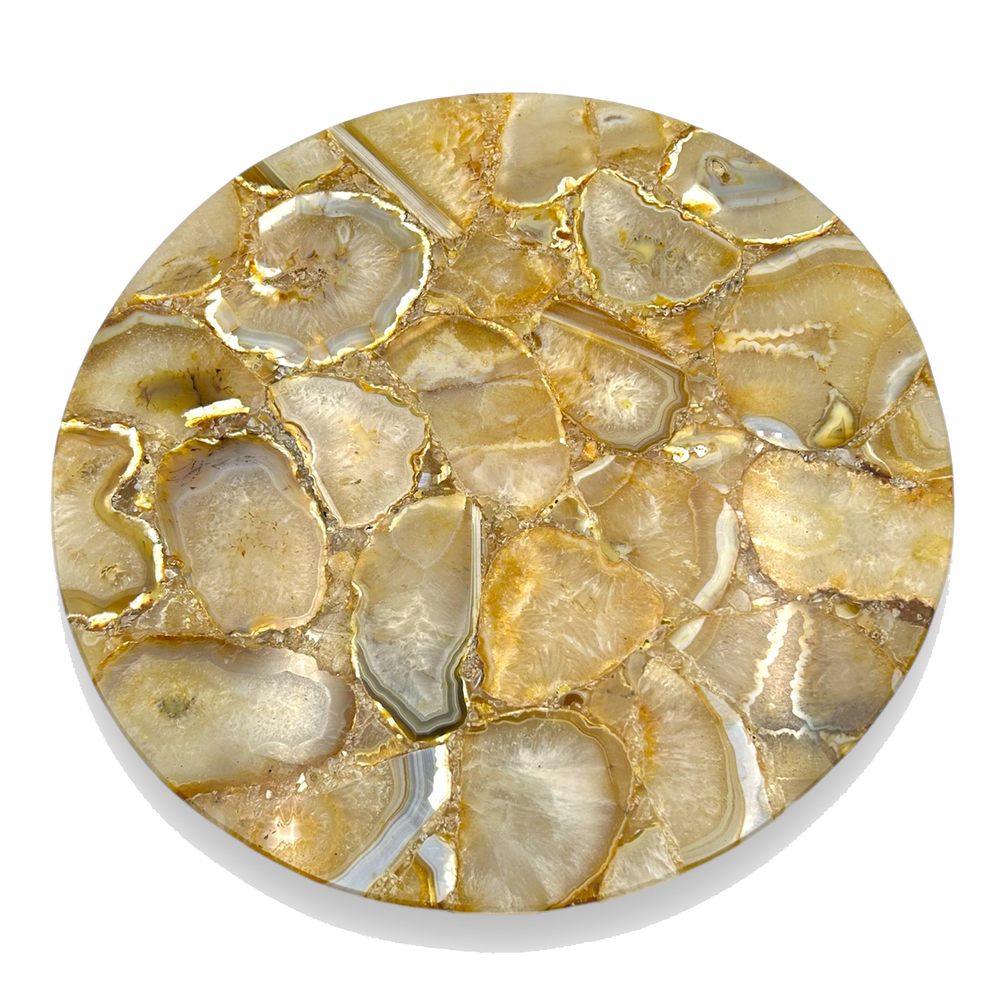 Yellow agate Round Platter