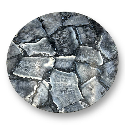 Black Agate Round Platter