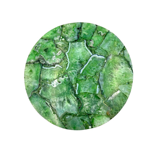 Green Agate Round Platter