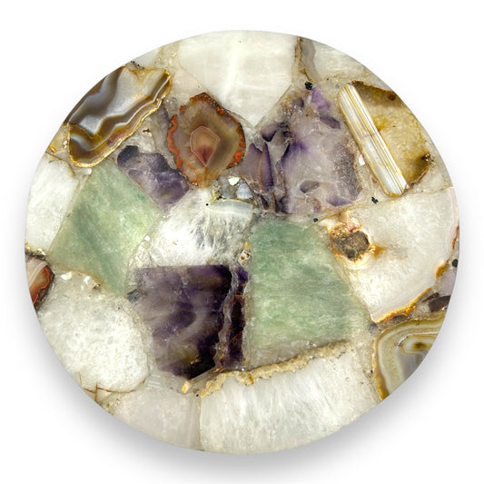 Mix Agate Round Platter
