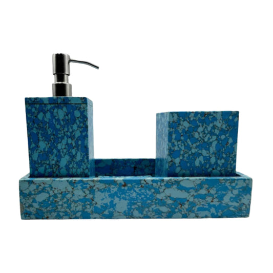 Blue Synthetic Bathset