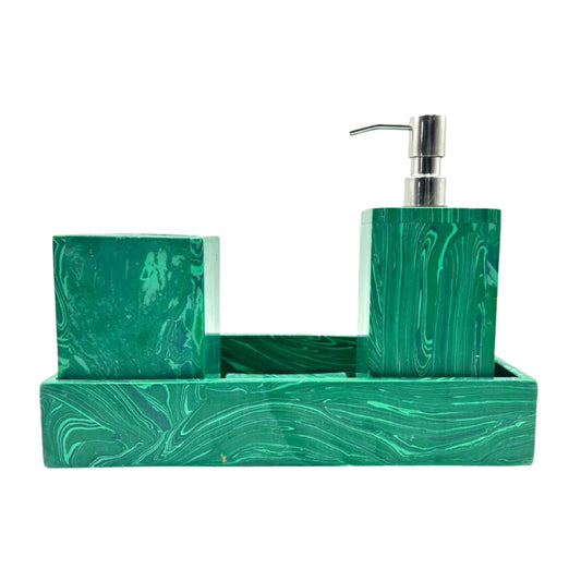 Melachite Bath Set