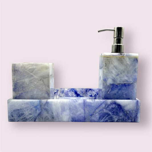 Blue Agate Bath Set