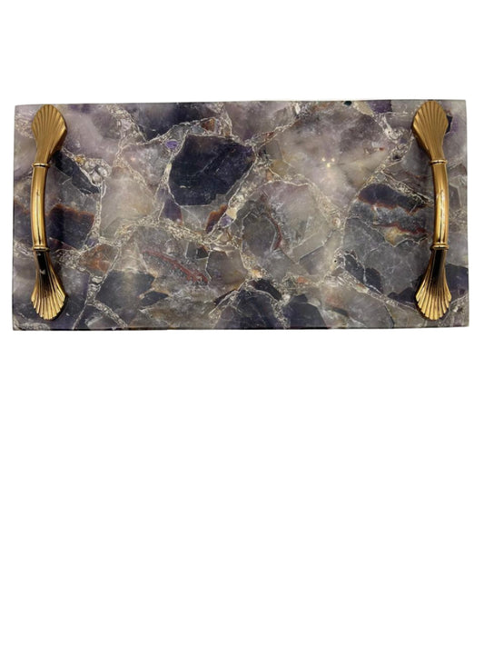Amethyst Tray with Handle