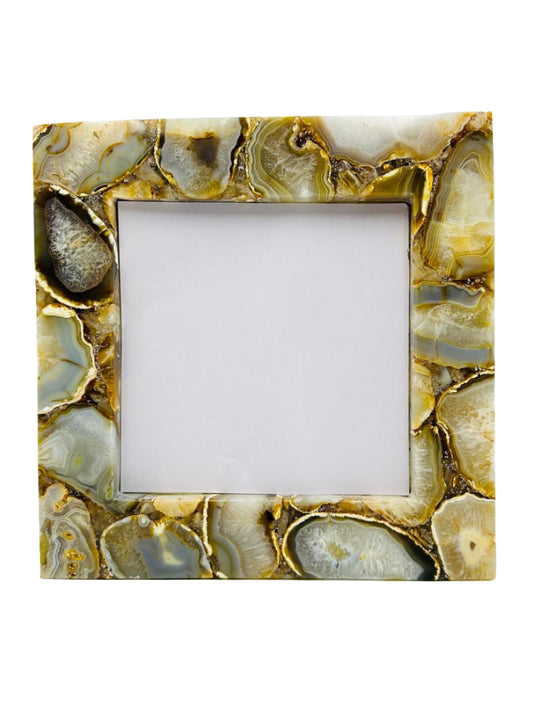 Grey Agate Square Mirror