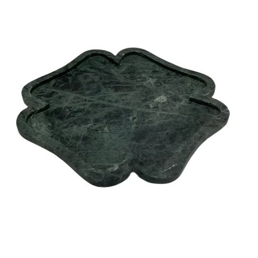 Green Marble Flower Share Platter