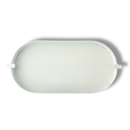 White Colour Oval Shape Platter