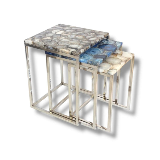 Semi Precious Stone Nesting Table