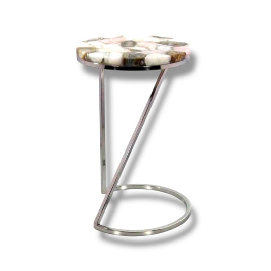 Mix Agate top with Semi Circle Base