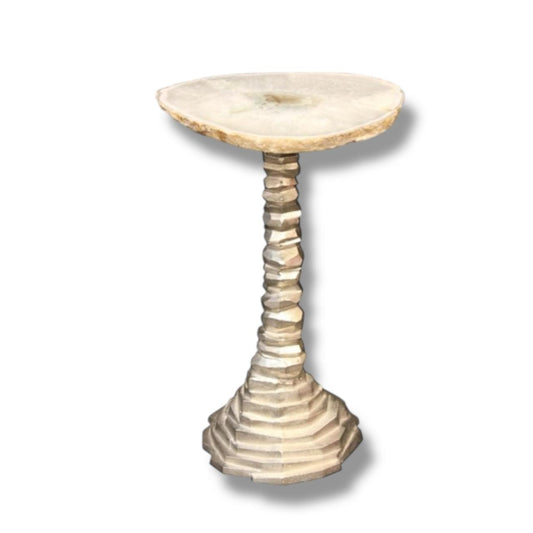 Agate Slice Metal Table