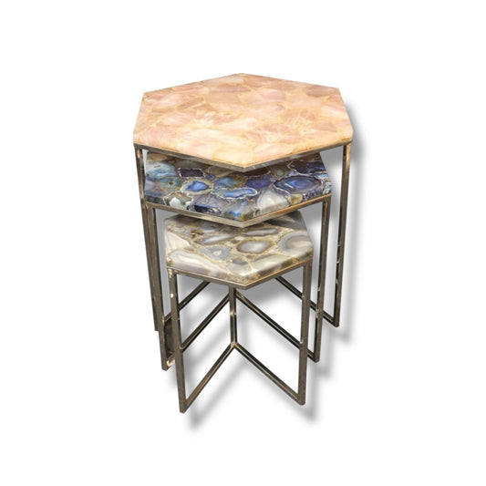 Semi Precious Nesting Table