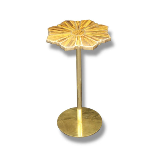 Octagon Flower Tiger Eye Inlay Table