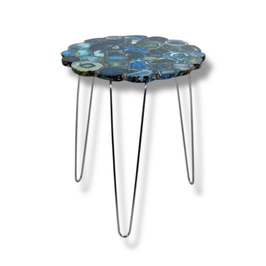Blue Agate Flower Table