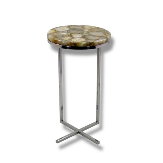 Yellow Agate Cross Table
