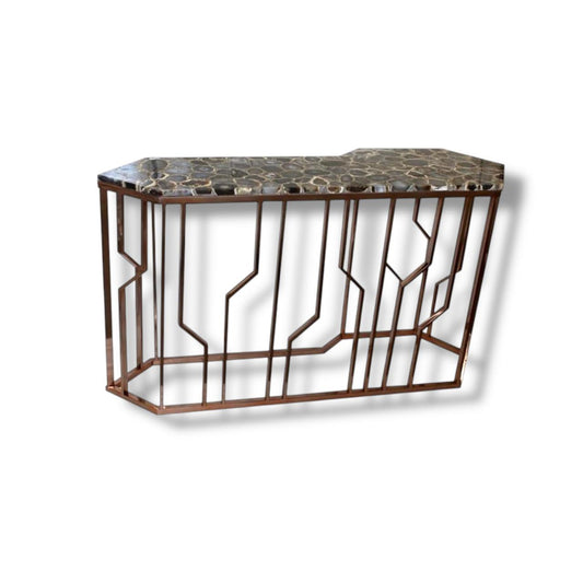 Natural Grey Agate Console