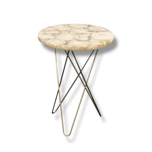 White Agate Pin Table