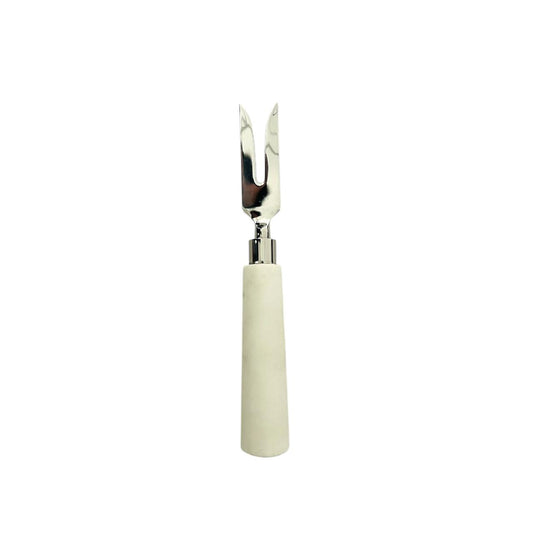 White Marble Round Fork