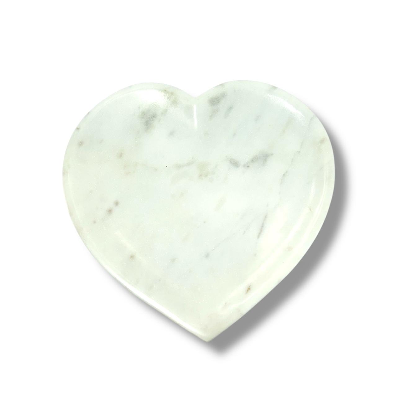 Banswara White Marble Heart Shaped Cheeseboard