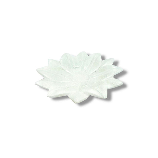 Banswara White Marble Floral Bowl