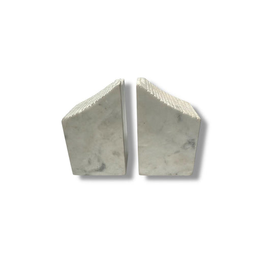Banswara White Marble Bookends S/2